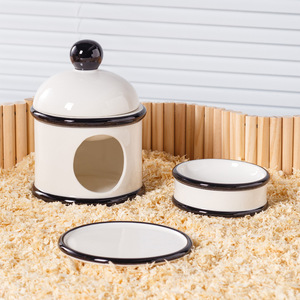 New Design <strong>Hamster</strong> Ceramic <strong>Hide</strong>&amp;Food Water House Pet Eco-friendly Anti-Slip Creative Snow House for <strong>Hamster</strong> - Product Image 2