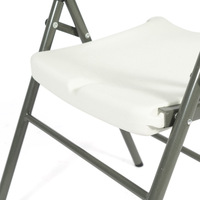 Chaises et tables de jardin pliantes blanches modernes Rangement pratique pour les événements en plein air Banquets Ateliers Cuisines Écoles