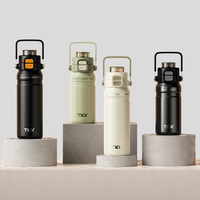 Bouteilles d'eau en acier inoxydable réutilisables, matériau recyclé SUS 316, thermos à double paroi sous vide en acier inoxydable pour l'eau