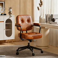 Silla de Oficina de Cuero Estándar para Uso Diario, Duradera, Capacidad de 110 kg, Giratoria, Logotipo Personalizado al por Mayor, Cumple con REACH, OEM, ODM