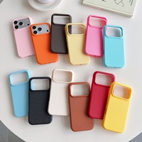 Coque de téléphone personnalisée en TPU souple multicolore pour iPhone 14 13 15 16 Pro Max, texture cuir personnalisée pour iPhone 17 Pro Max