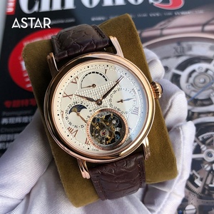 Reloj Mecánico Automático de Lujo con Fase Lunar y Tourbillon, Multifunción, con Logotipo Personalizable, para Hombre, en Venta - Product Image 5