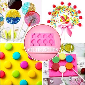 Youngsซิลิโคนช็อกโกแลตCandy Hardรูปร่างสําหรับสบู่/เทียน/อาหารแม่พิมพ์ขายร้อน 8 ช่องรอบซิลิโคนอมยิ้มแม่พิมพ์ - Product Image 5