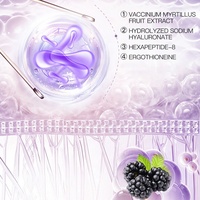Masque facial de voyage probiotique à la mûre AESTHTANY 25ml*10 feuilles Anti-âge Nourrissant Hydratant Antioxydant Visage