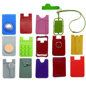 Cadeau promotionnel, étui de téléphone adhésif personnalisé, portefeuille intelligent, porte-cartes en silicone, couleur personnalisée, peinture UV - Product Image 3