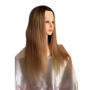 Tête de mannequin pour Salon de coiffure, avec cheveux synthétiques, tissage le meilleur coiffeur,