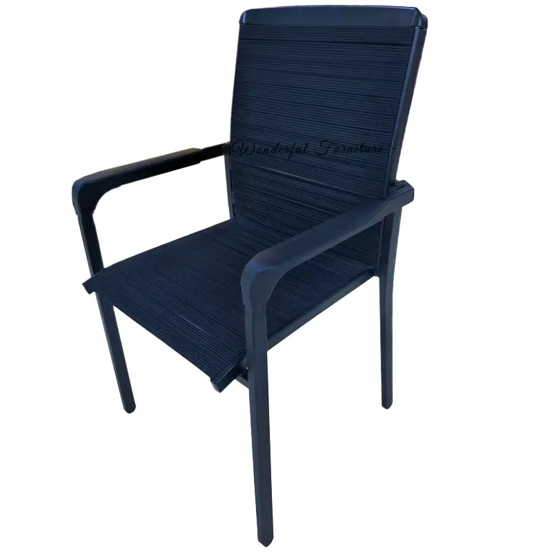 Sillas de interior y exterior de nuevo diseño, sillas de correas de goma, sillas de jardín duraderas