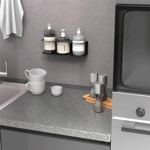 Wall <b>Mounted</b> <b>Spray</b> Bottle Holder 31.5Cm Heavy Duty Metal Storage Rack For Bathroom Organization - Product Image 3