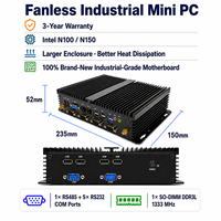 Mini PC industriel sans ventilateur Inter N100 N150, prend en charge l'entrée DC 9~36V, 4K 60FPS, DDR4 3200 Mhz, HDMI2.0, Windows 10 11
