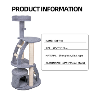 Arbre à <span class=keywords><strong>chat</strong></span> en sisal et bois pour escaliers, vente en gros du fabricant - Product Image 3