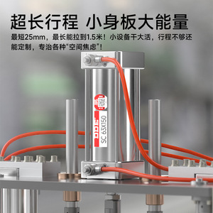 Cylindre pneumatique en acier inoxydable 32 40 63 80 100 125 à double action, cylindre standard fileté - Product Image 2