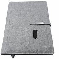 8000mAh PU cuero carga inalámbrica A5 Notebook Power Bank 10W estación de energía de salida con función de soporte