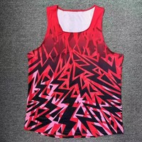 Chaleco para correr de secado rápido para hombre, ligero, ligero, para gimnasio, cómodo tejido de malla personalizado, camiseta para correr