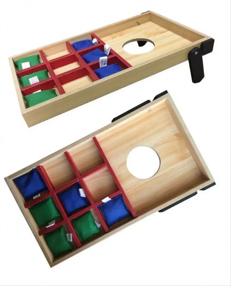 Bean Bag Cornhole Toss Set Permainan Yang Bagus untuk DALAM ATAU Luar Ruangan, Sempurna untuk Pertemuan Keluarga, Piknik, Ulang Tahun, Pesta