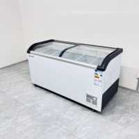Vitrine réfrigérée pour glaces, sorbets et crèmes glacées, avec porte coulissante en verre personnalisée, vente chaude, prix bas