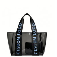 Sac de transport de luxe en PVC pour Mahjong, avec logo personnalisé, bleu, étanche, à ouverture large, pour tuiles et accessoires de Mahjong américain