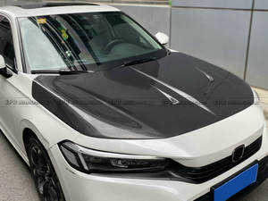 Para Honda para Civic FE1 FE2 H2 tipo capó ventilado frontal Material de fibra de carbono - Product Image 4