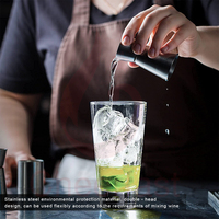 Kit de Barman Personnalisé en Gros, Argenté, Réutilisable, en Acier Inoxydable, avec Cuillères à Cocktail et Jigger