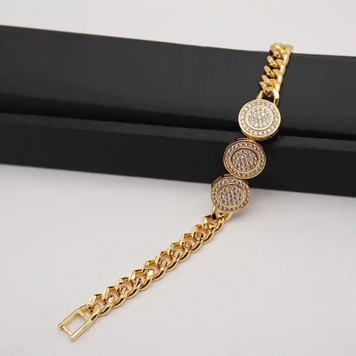 1 Gram Gold Plated With Diamond Beautiful Design Bracelet For Ladies – Soni  Fashion®
