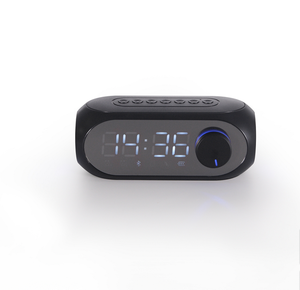 Pantalla LED regulable multifuncional, Radio FM, altavoz, espejo, despertador, reloj con tarjeta TF - Product Image 1