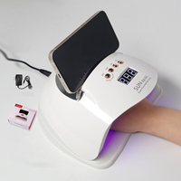Lampe à ongles UV LED professionnelle 220W SUN X6 MAX - Séchoir à ongles haute puissance pour tous les gels avec support pour téléphone - Outil de qualité professionnelle
