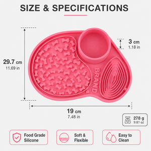 Custom Silicone Slow <b>Feeder</b> Dog Bowl with Lick Mat Non Slip Anti Choking Pet Feeding Bowl for Dogs <b>Cats</b> - Product Image 5