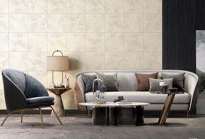 نحت مخصص محكم للمنزل ديكور داخلي مقاوم للماء ديكور داخلي فاخر من القماش والجلود تصميم لوحة فنية للجدران - Product Image 2