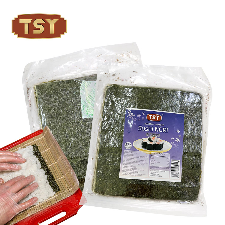 TSY Food оптовая продажа, оптовая продажа, заводская цена, японский ресторан, 10 листов, сушеные морские водоросли, жареные суши, Нори Водоросли