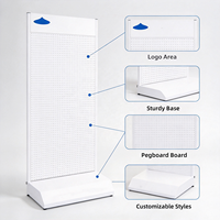 Présentoir de Magasin Personnalisé en Métal à Panneaux Perforés pour Appareils Électroménagers Intelligents : Purificateur d'Eau, Humidificateur, Aspirateur Robot, Outils