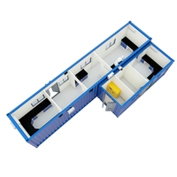 Conteneur de laboratoire mobile de 20 pieds, laboratoire mobile de test PCR avec mobilier entièrement équipé pour clinique médicale