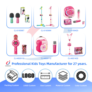 Microphone jouet amusant <span class=keywords><strong>pour</strong></span> bébé Chengji, créatif, interactif, portable, musique, double LED, haut-parleur karaoké sans fil <span class=keywords><strong>pour</strong></span> enfants - Product Image 4