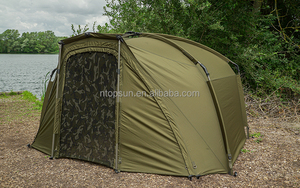 Abri de pêche <span class=keywords><strong>Fox</strong></span> XD Bivvy Shelter à double couche, tente pliable pour 2 personnes, poteaux en aluminium, tente en polyester pour la pêche à la carpe et le camping - Product Image 4