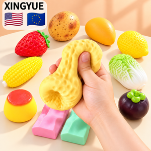 ของเล่นบล็อกถั่วลิสง ของเล่นแอปเปิ้ลเคลือบแว็กซ์ ลูกบอลจัมโบ้ คัพเค้ก พุดดิ้ง สควิชชี่ ฟลานแบบต่างๆ ชุดของเล่นสควิชชี่กรุบกรอบพร้อมของเล่นกรุบกรอบ - Product Image 1