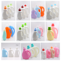 Bouteille vide de 2 litres en PEHD rose pour lessive avec bouchon à vis, finition mate, options 1,5L/3L, emballage de lotion, pompe IBottle