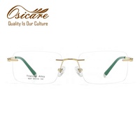 Lunettes de vue de haute qualité pour hommes, lunettes de luxe, monture optique sans monture en titane pour hommes, vente en gros
