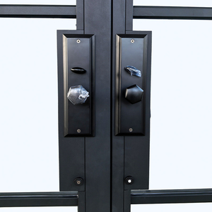 Puerta Francesa de Acero con Doble Acristalamiento para Entrada Principal Exterior, Perfil de Aislamiento Térmico de 61*81 Pulgadas, Precio de Fábrica WLS - Product Image 3