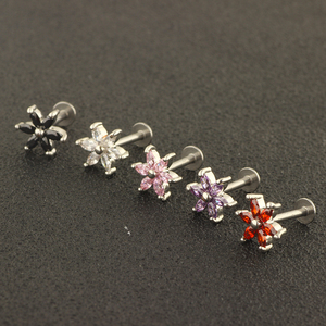 Anneaux pour lèvres, clous d'oreille, anneaux labret, boucles d'oreilles pour cartilage, hélix, tragus, bijoux de piercing corporel en acier inoxydable, argent et or - Product Image 6