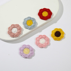 Parche de encaje bordado con flores de 3 cm en colores dulces, sin seda, para leggings y accesorios de sombrero para niños - Product Image 4
