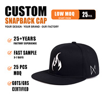 Gorra Snapback Casual de Perfil Alto con Logotipo Personalizado Bordado Estilo Hip Hop