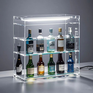 ที่เก็บขวดแชมเปญหรูหราสำหรับเฟอร์นิเจอร์ห้องนั่งเล่นบ้านที่เก็บไวน์และเครื่องดื่มอะคริลิคใส - Product Image 2