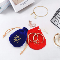 Eastsunshine Promotion : Pochette à Bijoux Personnalisable OEM avec Logo, Fond Arrondi et Cordon de Serrage, Pochette à Bijoux Floquée de Haute Qualité pour Boucles d'Oreilles