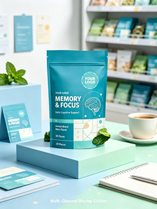 Memory &amp; Focus Herbal Gummies, Brain Cognitive Support <strong>Supplement</strong> With Ginkgo Bacopa Monnieri <strong>Vitamin</strong> <strong>B</strong> <strong>Complex</strong>, Mint Flavor - Product Image 4