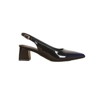 Escarpins élégants à bout pointu taille européenne, <span class=keywords><strong>talon</strong></span> épais, bride arrière à boucle, dégradé verni - Product Image 5