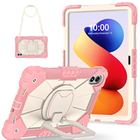 Étui antichoc 360 Armor pour Redmi Pad 2 Pro 12.1 Poco Pad M1 12.1 2025 avec support rotatif et bandoulière, adapté aux enfants, OEMODM