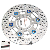 Nouveau Disque de Frein Universel Flottant en Acier 220 mm pour Moto, Rotor RPM 3 Trous Avant/Arrière pour Trottinettes Yamaha Niu Niu