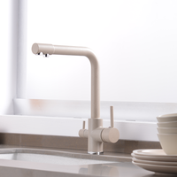 Robinet de cuisine moderne et innovant en laiton, à un seul trou, double poignée, avec cartouche céramique, idéal pour appartement, hôtel et hôpital