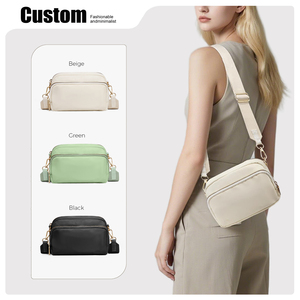 2025 New Cross-Border Sports Adjustable Shoulder Messenger <b>Bag</b> Portable Waterproof Nylon Zipper <b>Soft</b> <b>Leather</b> Polyester XL - Product Image 1