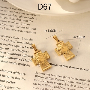 Colgante SH99 Hip Hops con Rostro de Jesús, Chapado en Oro de 18K, Joyería Cristiana de Acero Inoxidable, Cruz <span class=keywords><strong>Punk</strong></span> para Regalo - Product Image 5