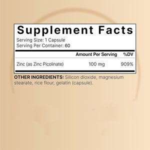 Cápsulas de Picolinato de Zinc de 100 mg, Suplemento Dietético a Granel, Fórmula Personalizable, Marca Privada, Certificación GMP, Rosebest - Product Image 4