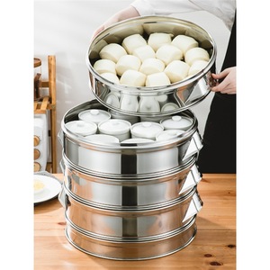 หม้อนึ่งสแตนเลส 40-61 ซม. 4 ชั้น พร้อมฝาปิด สำหรับใช้ในบ้านและเชิงพาณิชย์ - Product Image 3